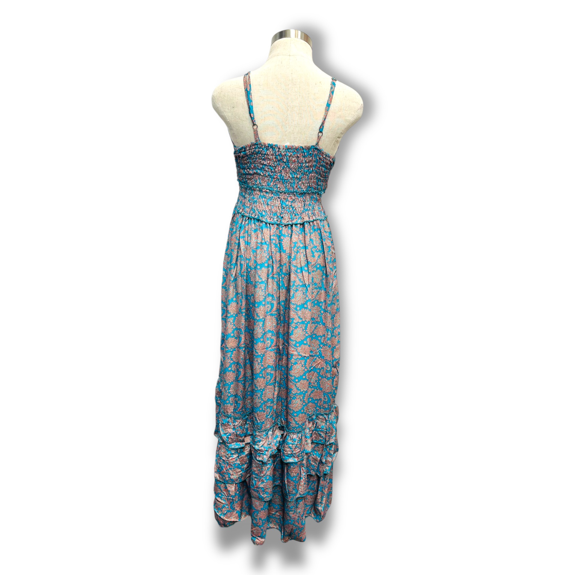 Polyester Printed Long Halter Dress (3087)