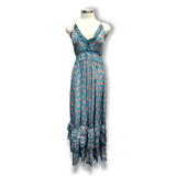 Polyester Printed Long Halter Dress (3087)