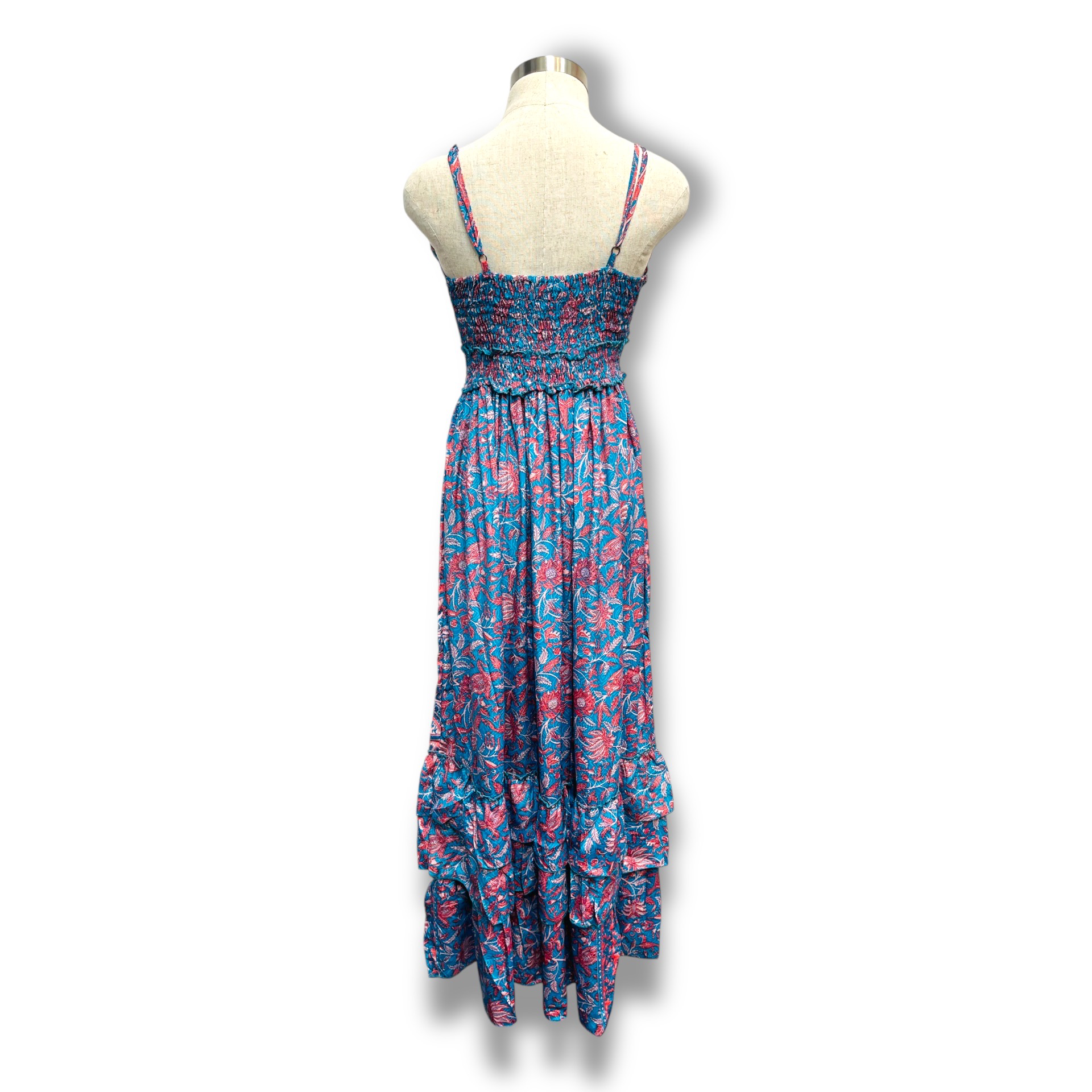 Polyester Printed Long Halter Dress (3087)