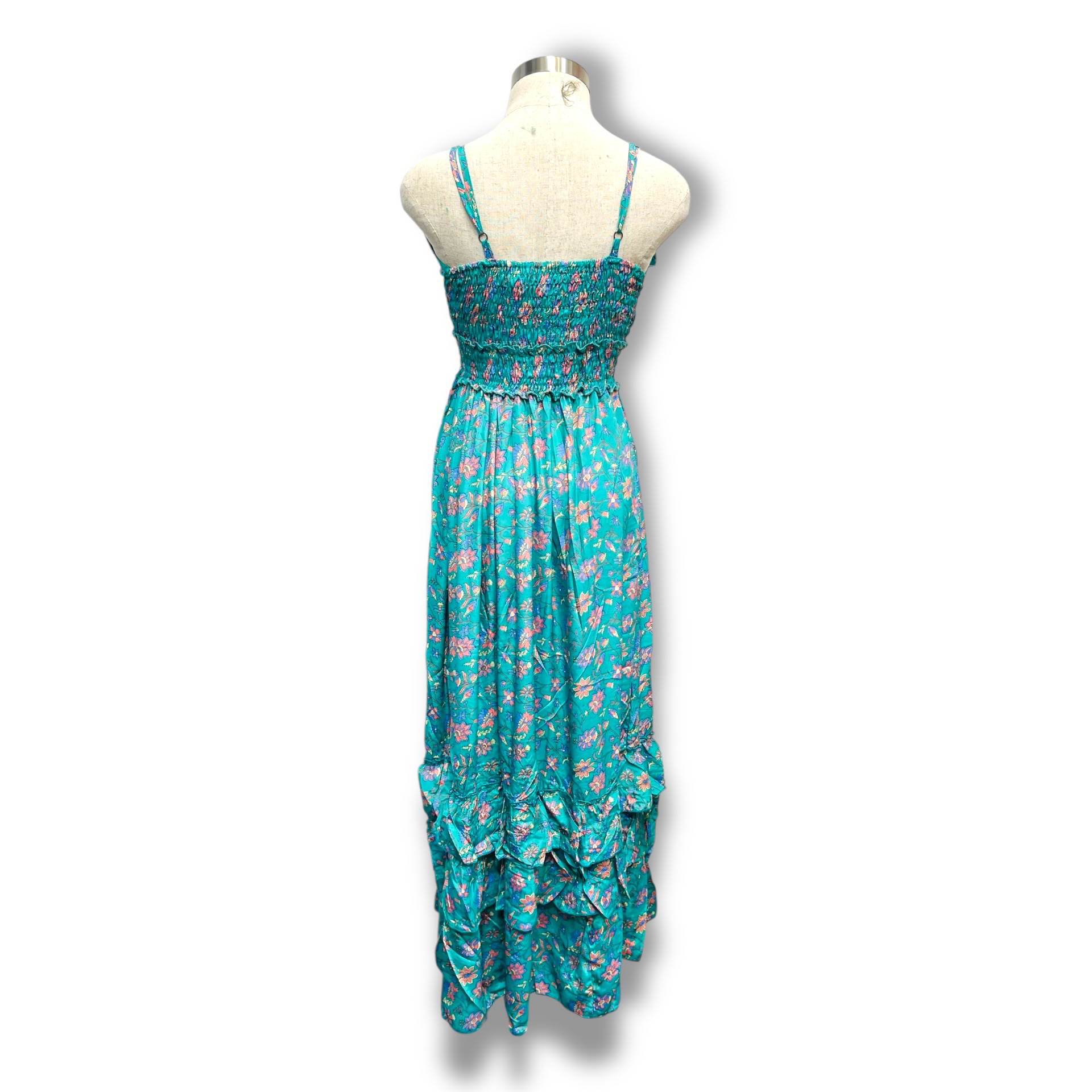 Polyester Printed Long Halter Dress (3087)