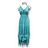 Polyester Printed Long Halter Dress (3087)