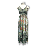 Polyester Printed Long Halter Dress (3087)