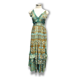 Polyester Printed Long Halter Dress (3087)