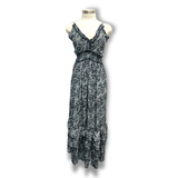 Polyester Printed Long Halter Dress (3087)