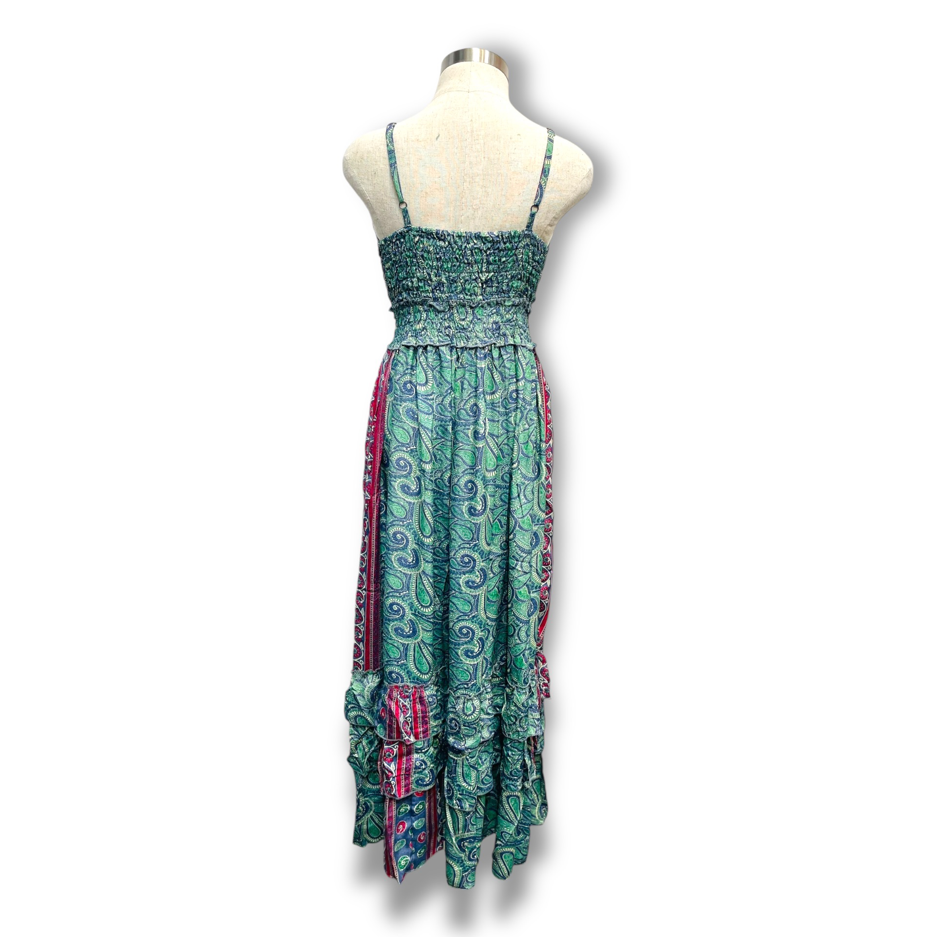 Polyester Printed Long Halter Dress (3087)