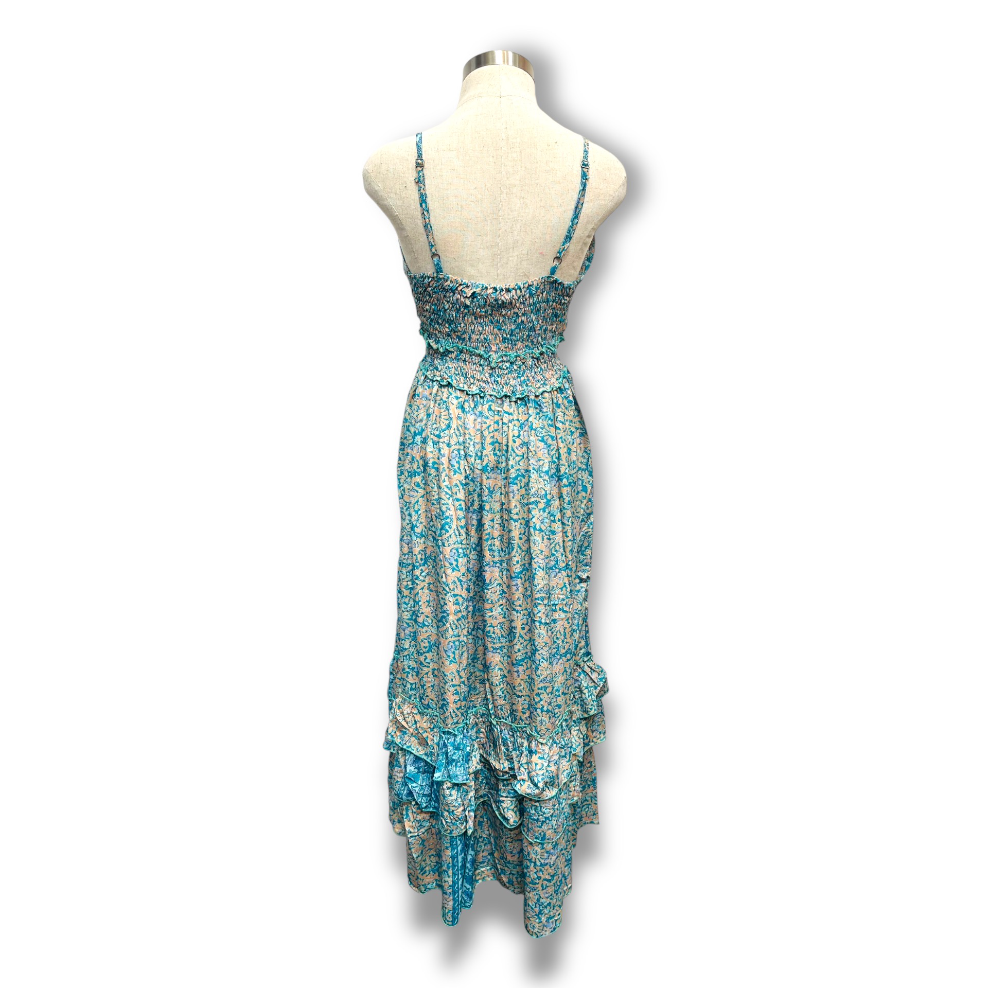 Polyester Printed Long Halter Dress (3087)