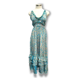 Polyester Printed Long Halter Dress (3087)