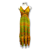 Polyester Printed Long Halter Dress (3087)