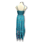 Polyester Printed Long Halter Dress (3087)