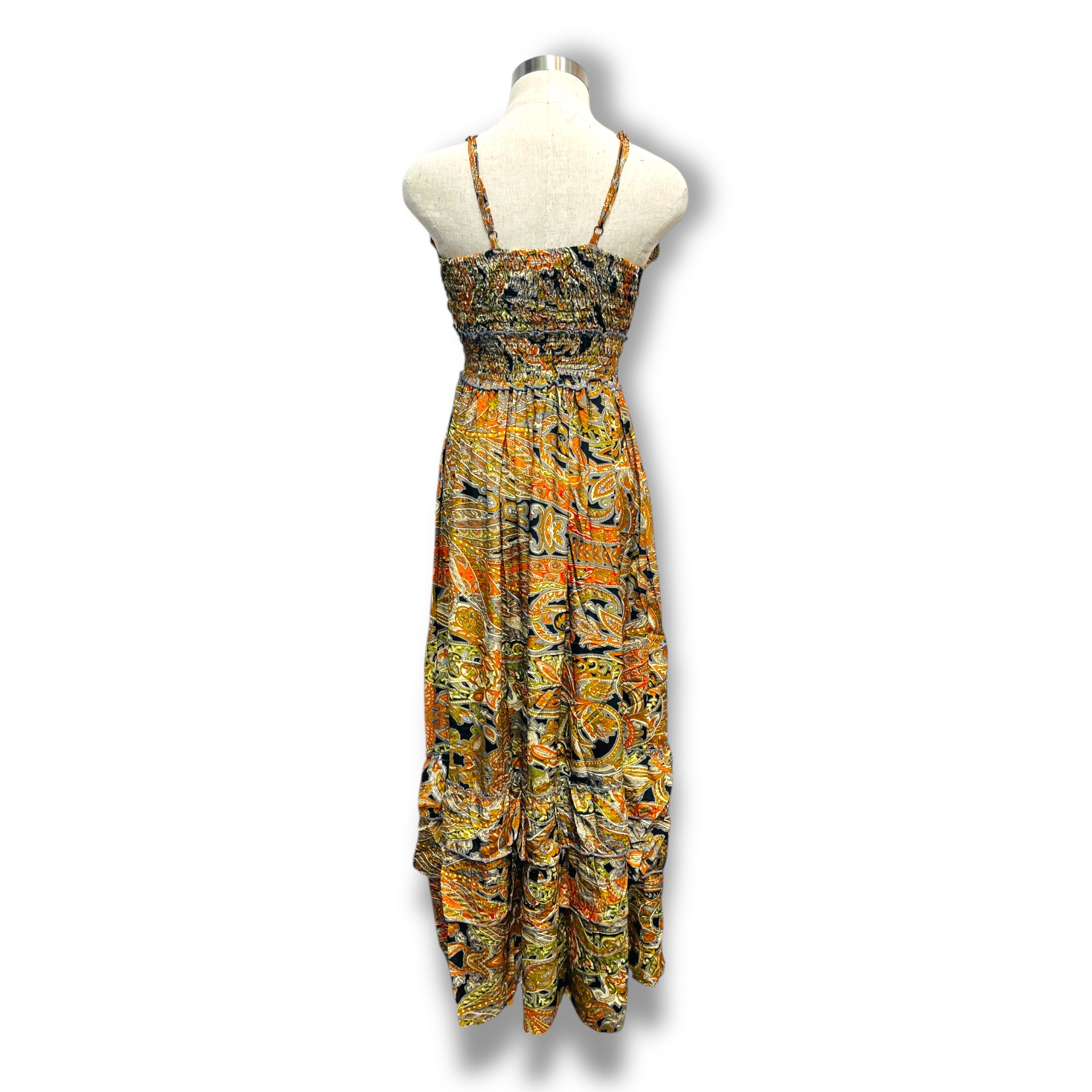 Polyester Printed Long Halter Dress (3087)