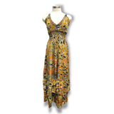 Polyester Printed Long Halter Dress (3087)