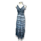 Polyester Printed Long Halter Dress (3087)