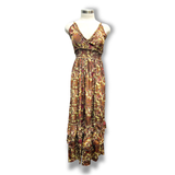 Polyester Printed Long Halter Dress (3087)