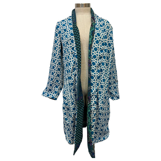 Long Reversible Printed Polyester Jacket (3150)