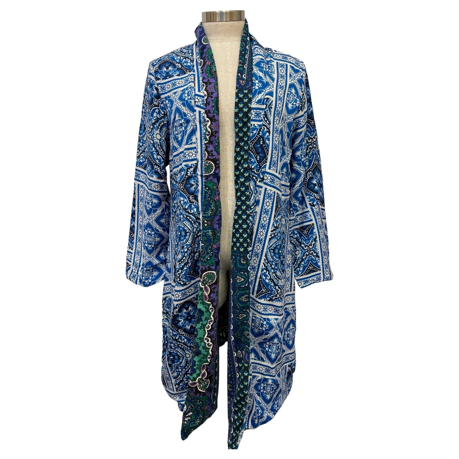 Long Reversible Printed Polyester Jacket (3150)