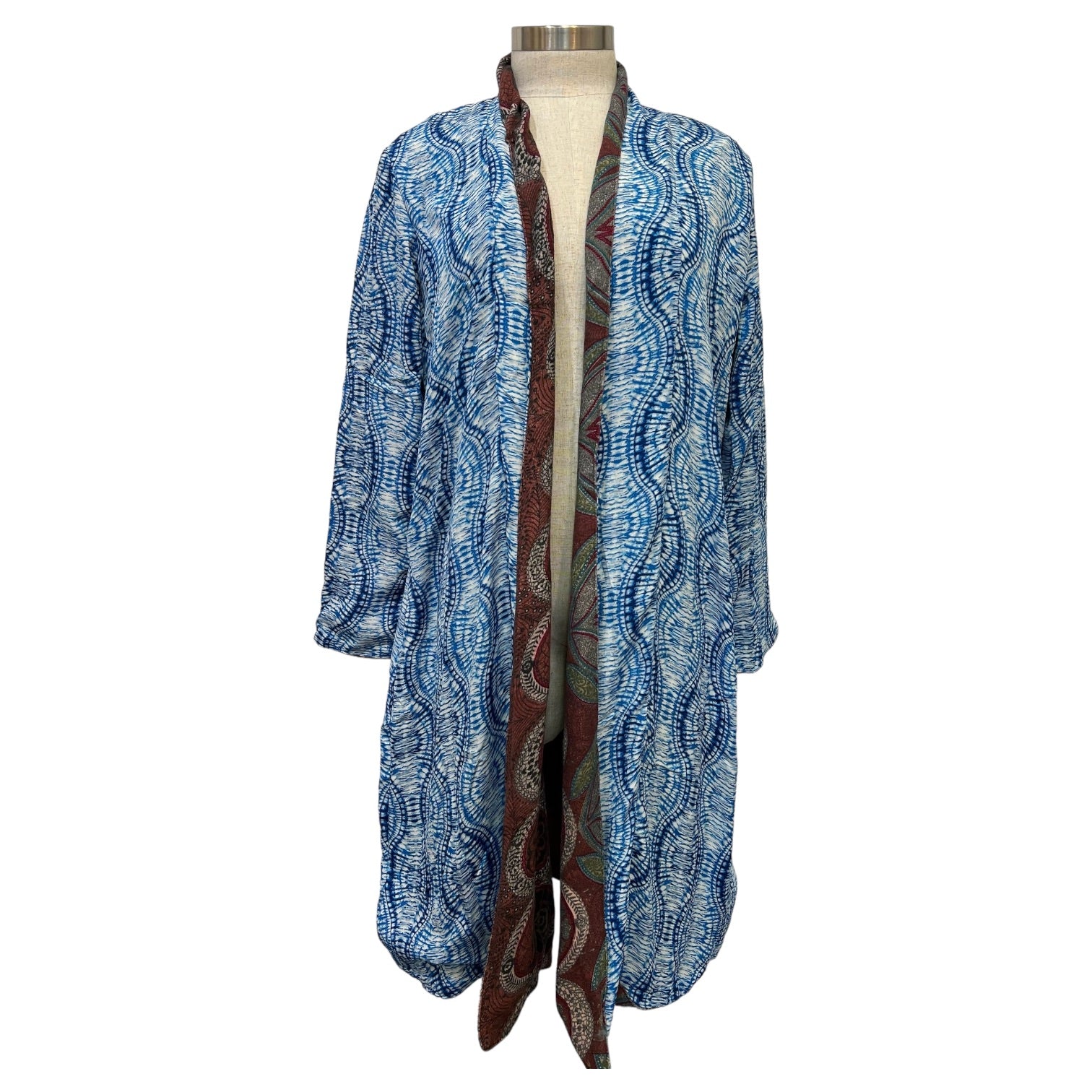 Long Reversible Printed Polyester Jacket (3150)