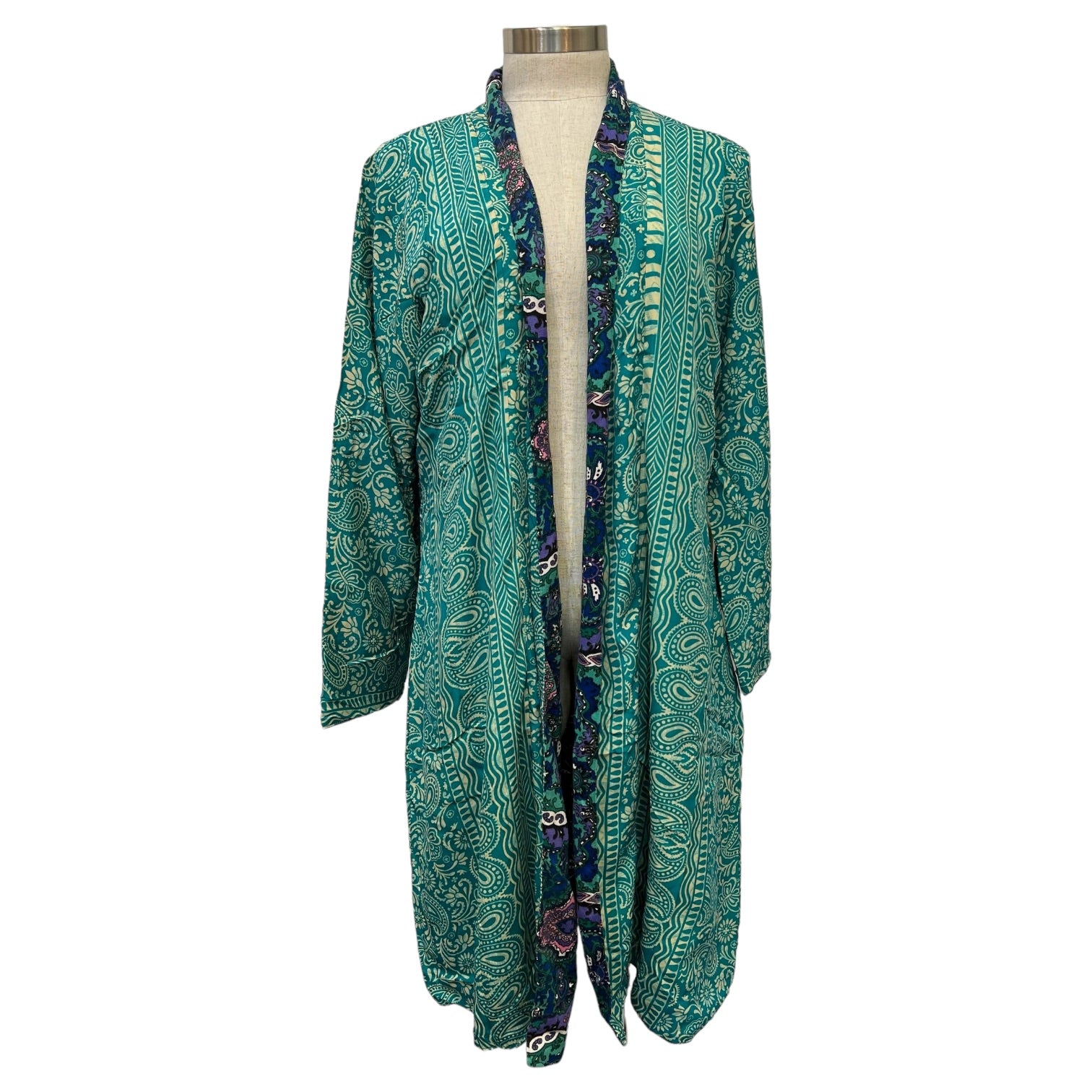 Long Reversible Printed Polyester Jacket (3150)