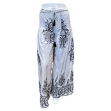 Printed Cotton Pants With Drawstring Hem (3272)