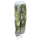 Printed Cotton Pants With Drawstring Hem (3272)