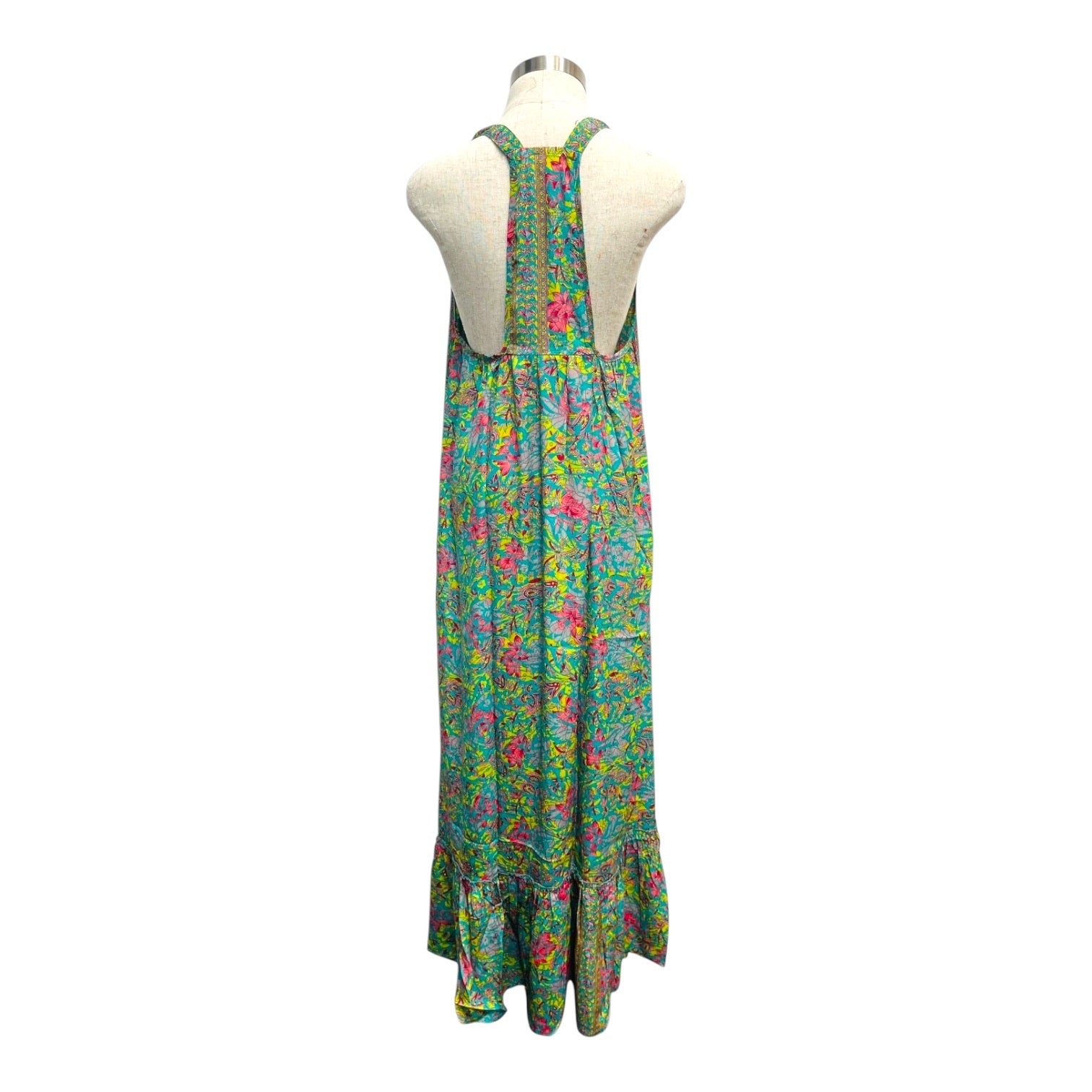 Printed Polyester Long Dress (3497)